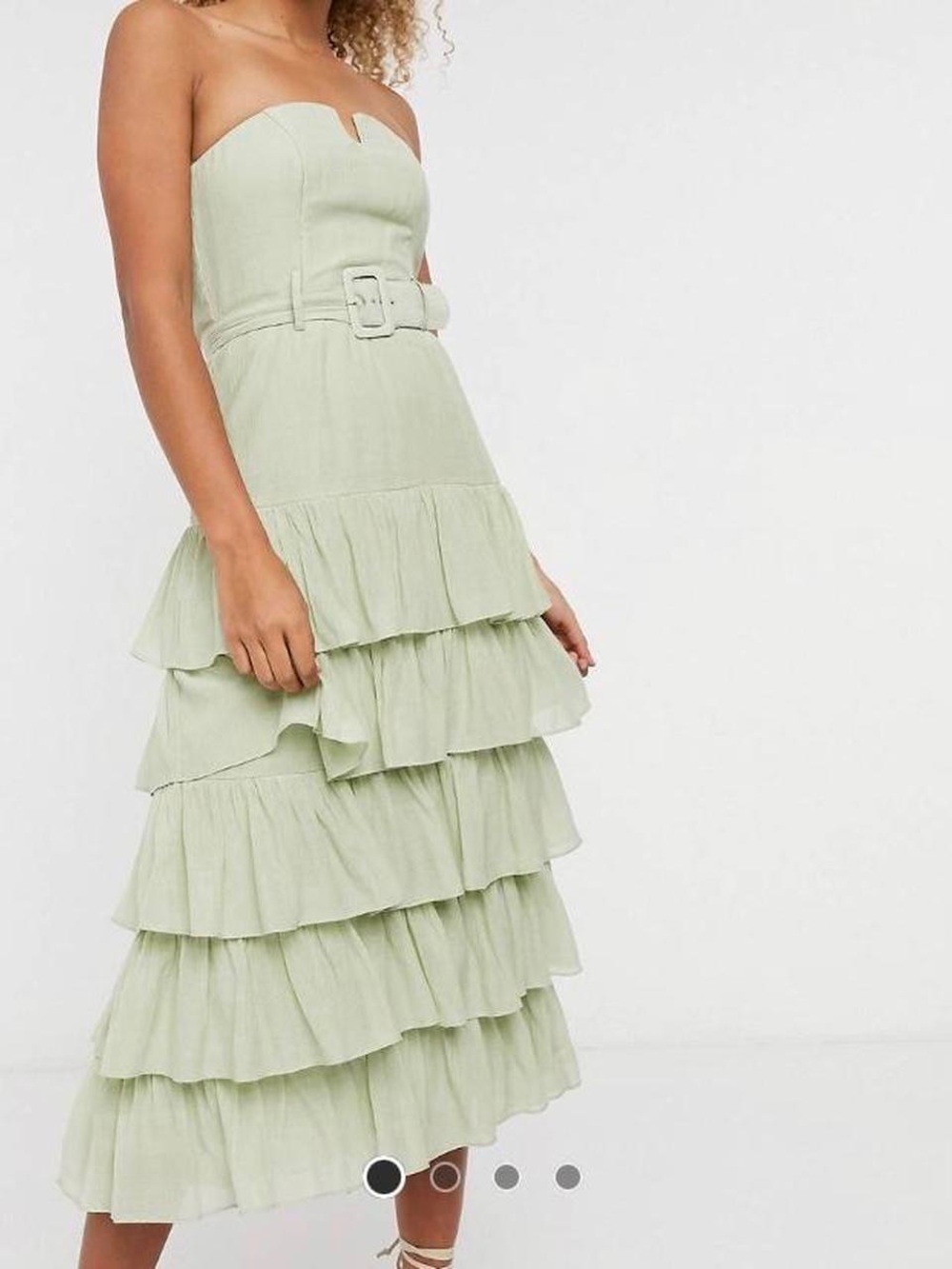 & Other Stories Strapless Midi Dress Size 4